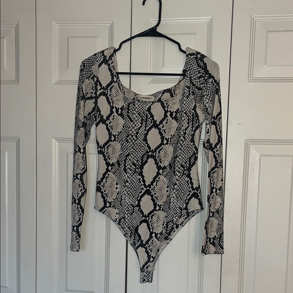 Snakeskin Long Sleeve Bodysuit